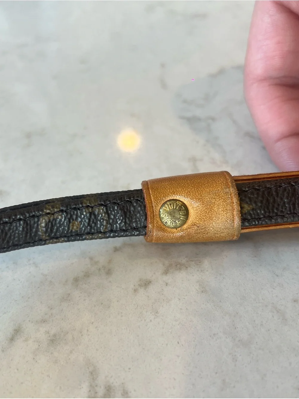 Louis Vuitton Monogram Leather Dog Leash in Brown and Tan
